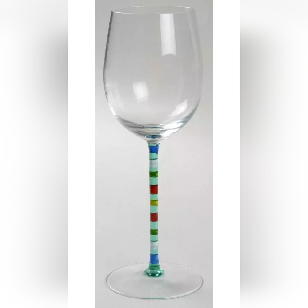 Crate and Barrel Caprice pattern crystal wine glasses, set of 4